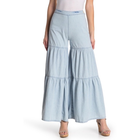 Sold❌❌❌New Free People Stargazing Tiered Denim - Picture 5 of 10